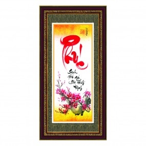 Tranh thư pháp vẽ tay chữ - PHÚC -